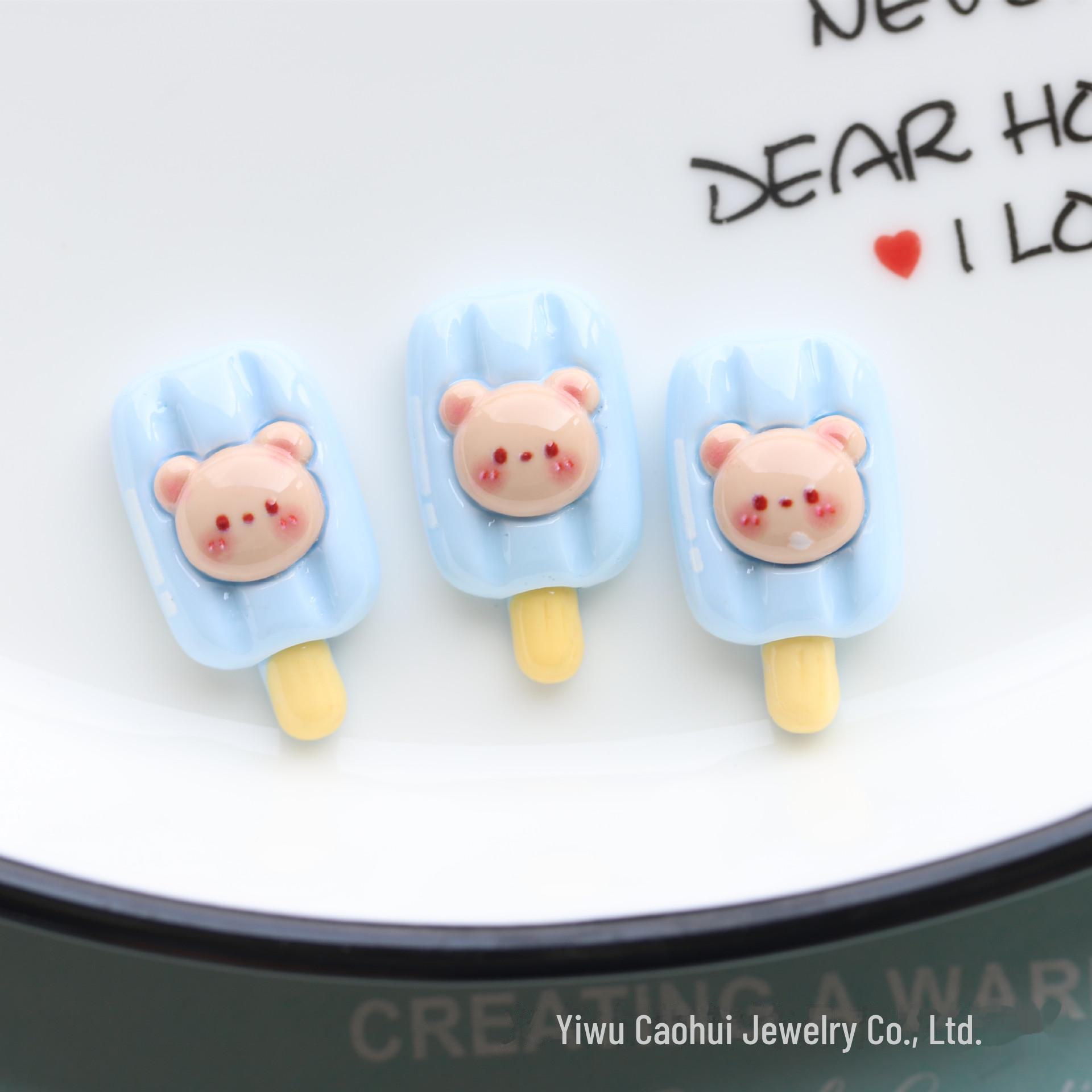 

Очаровательные блестящие мультяшные аксессуары для волос из смолы: Детские шпильки, кольца, зажимы и нашивки для поделок своими руками Size: 1.8cm x 2.0cm