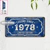 Vintage City Coordinate Quote Year Print Metal License Plate Sign Retro D Flat Printed Tin Plaque Wall Decor for Home Bar
