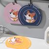 Silicone Floor Drain Mat Cartoon Dog Kitchen Sink Seal Mat  for Bathroom Hair Collection