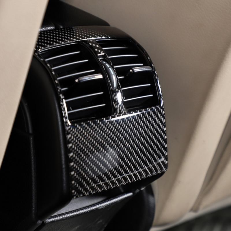 For Mercedes Benz W204 C class Car Interior Moulding Carbon Fiber Rear Air Condition Vent Cover Trim Air Outlet