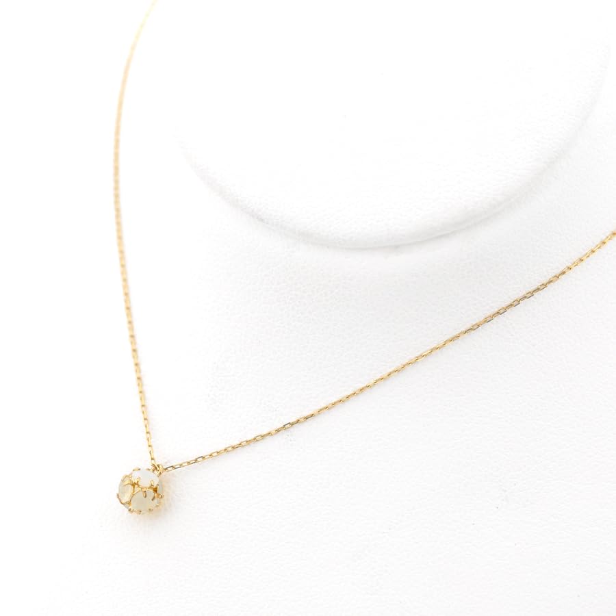 BLOOM October Birthstone Ethiopian Opal K10 Yellow Gold Necklace [BLOOM] 0452-0880-0014-0000