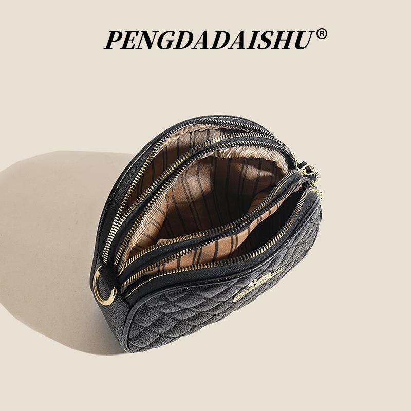 High Value Bag Women's Bag New Diamond Fashion Versatile Shoulder Bag Texture Three-layer Messenger Bag Mother Bag