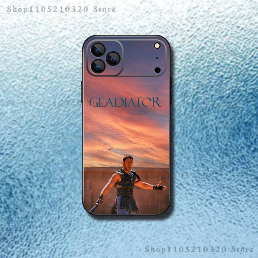 Movie G-Gladiator 2 Phone Case For iPhone 17,16,15,14,13,12,Pro,Max,Plus,E,SE4,Air,Mini Black Soft Box