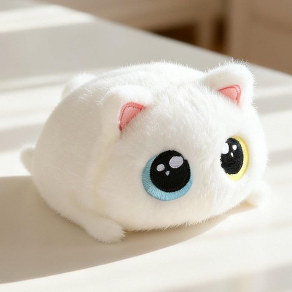 Cartoon Black Cat Plush Toys Round Cat Stuffed Animal Kawaii Cat Pillow For Kids