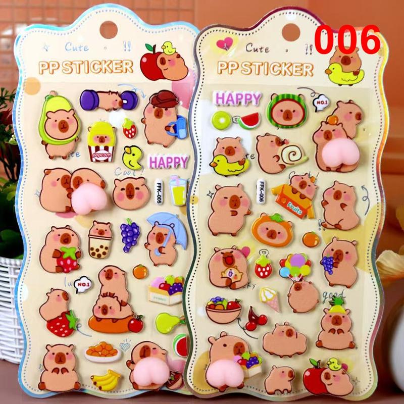 3D Cute Animal Butt Stickers Stress 3d Relief Puffy Bubble Sticker DIY Scrapbook Guitar Phone Case Laptop Decal