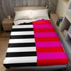 Bicoloured Stripes Pink Black Flannel Blanket Warm Soft Halloween Christmas Couch Warm Cozy Decorative Decor Gift for All Season