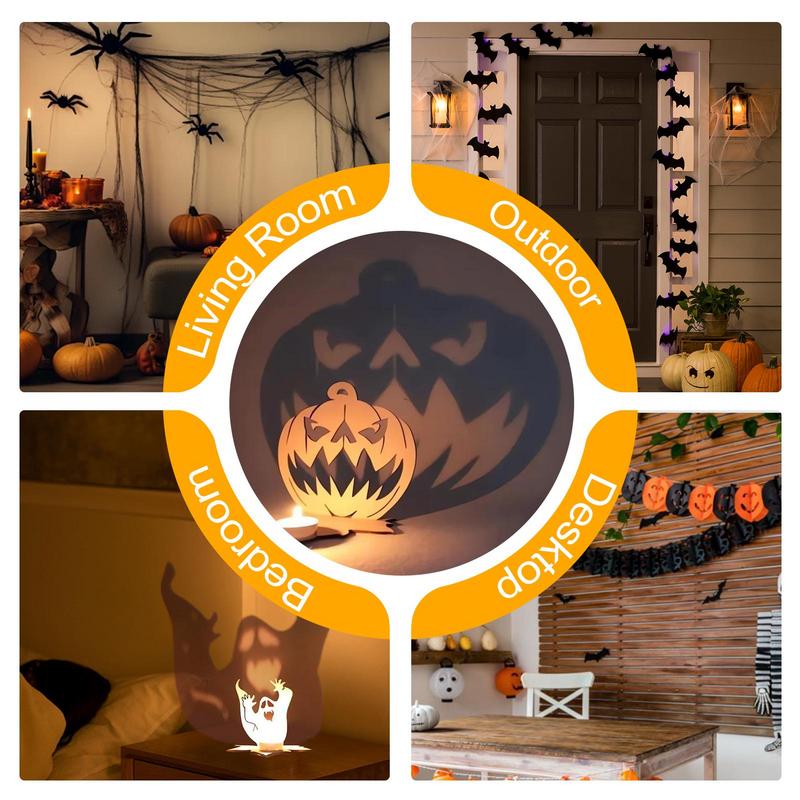 Halloween Votive Candle Holders Vintage Scary Candle Stands Table Decor Spooky Tealight Candle Holders Shadow Tea Light Candle