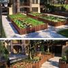 Carbonized Anticorrosive Wooden Picket Fence for Indoor & Outdoor Gardens, Balconies, and Courtyards.