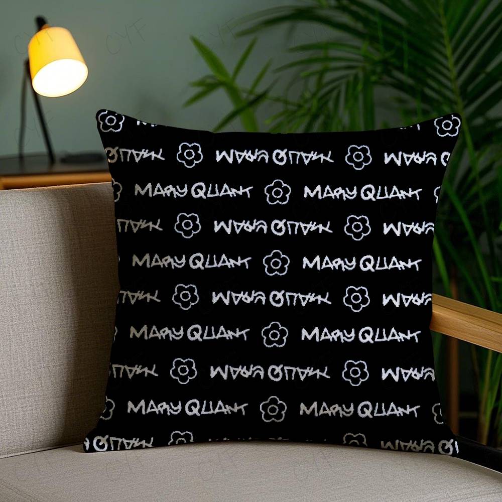 Fashion M-Mary-Q-Quant Pillow Case Safe Custom Photo Pillow, Anti-fade Brushed Fleece Cushion, Maternal & Infant Safe.