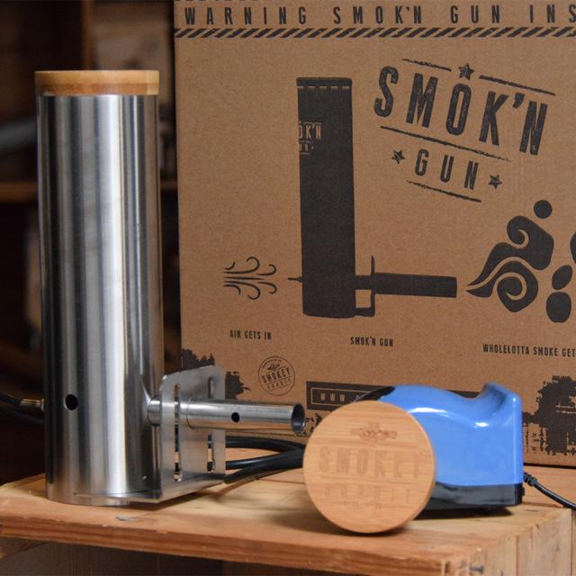 Пистолет-смокер для барбекю из нержавеющей стали с большой емкостью и регулируемыми скоростями