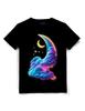 Vector Style Moon Colorful T-Shirt Design Unisex Jersey Short Sleeve Tee