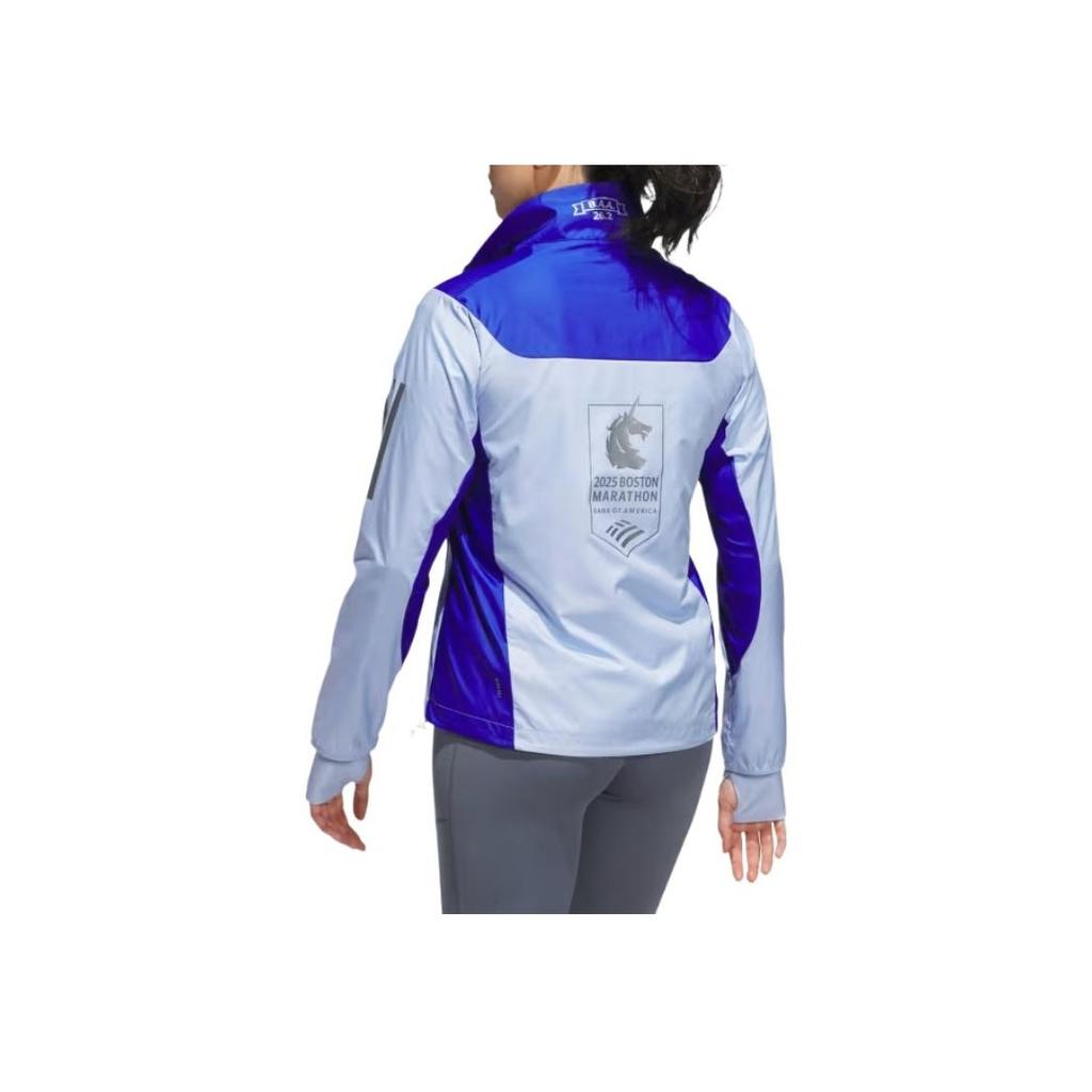 Adidas Color Block Slim Fit Stand Collar Work Jacket Women Jacket Blue JN3002