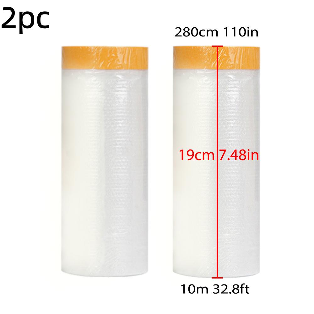 Pre-Taped Masking Film Plastic Sheeting Automotive Washi Tape No Residue Painters Plastic Drop Cloth for Painting