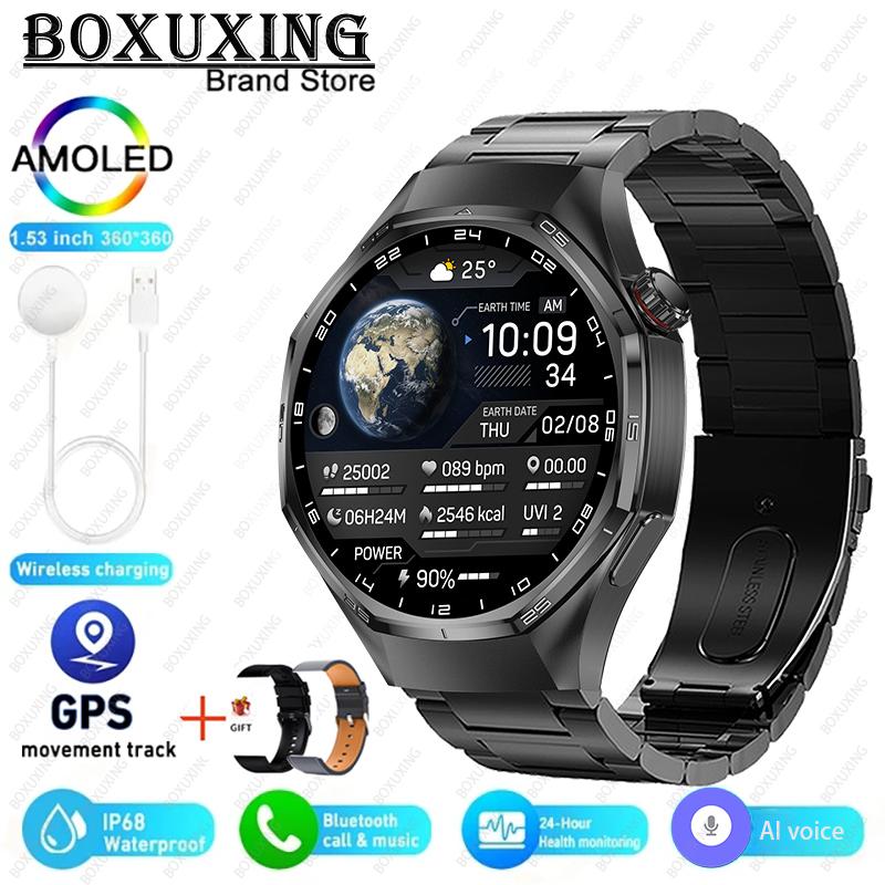 New Upgrade version Watch 6 Max GPS Workout Tracking Heart Rate Blood oxygen AMOLED Bluetooth Call Sport Waterproof Smart Watch