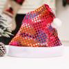 Printed Beads Christmas Hat Merry Christmas Decoration Plush Beanie Gift Santa Claus Hat  Party