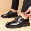 Fashion New Men's Business Casual Shoes Classic Male Slip On Flats Handmade Casual Leather Oxford Shoes Breathable Male Dress Footwear