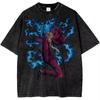 One Piece Roronoa Zoro Three Swords Printed Tshirt Mens and Womens Washed Tshirt High Quality Vintage Cotton Tshirt Tops