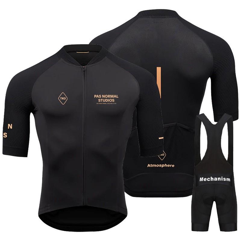 Mens Cycling Jersey Set Short Sleeve Breathable Mountain Bike Apparel Quick-Dry Performance Wear