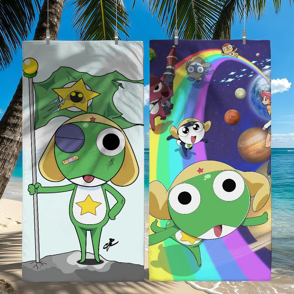 Comic Keroro Towel Beach Shower Bath Travel Lightweight Skin Friendly for Pool Camping Cruise Summer