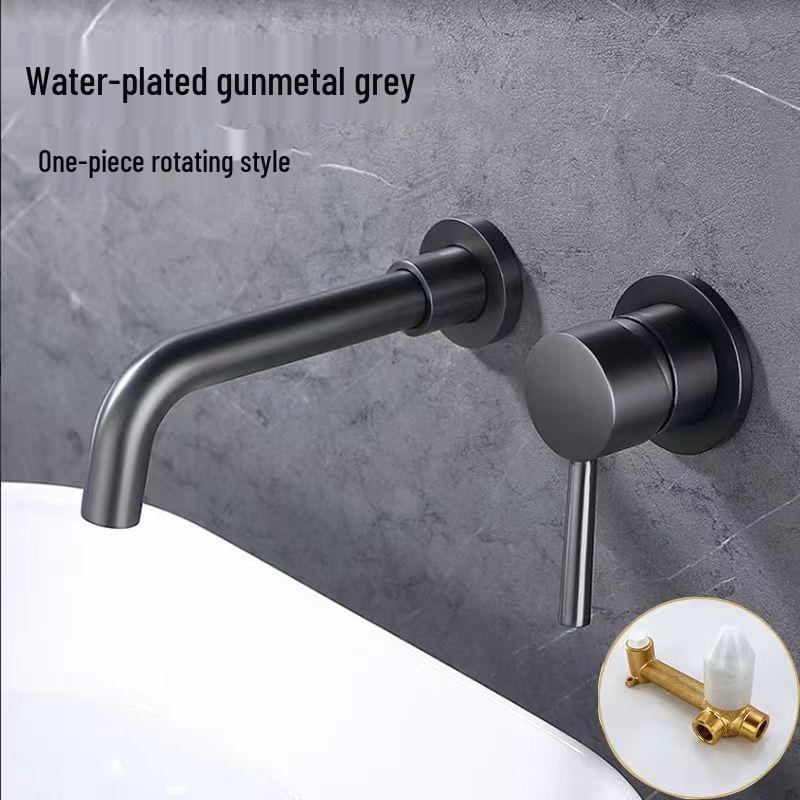Concealed Wall-Mount Hot/Cold Basin Faucet for Hotel Projects