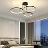 Modern minimalist led chandelier light luxury art gold circle livingroom restaurant bedroom kitchen home decor hanging Lights