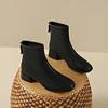 Fashion Round Head Ankle Boots Women 2024 Autumn and Winter New Soft Leather Soft Sole Comfortable Riding Boots Fashion All Ankle Boots