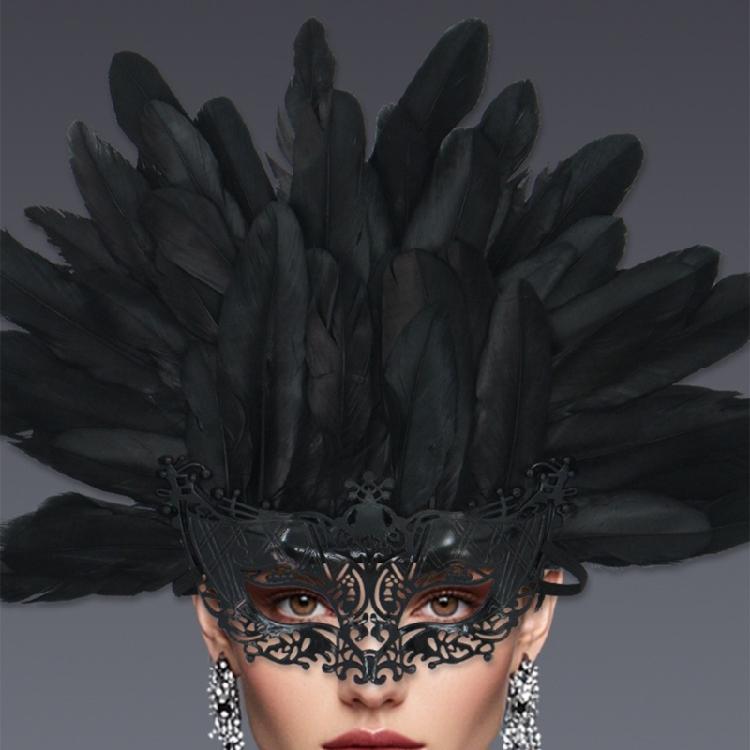 Halbmaske Spitze Maskerade Maske, Mardi Gras Dekorationen Feder Venezianische Maske für Damen Halloween Mardi Gras Kostüm