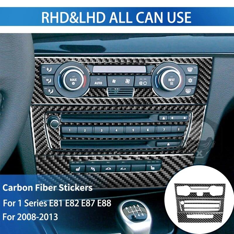 Pentru BMW Seria 1 E81 E82 E87 E88 2008-2013 Trim de schimbător de viteze Autocolant din fibră de carbon Cutie de viteze Interior Carcasa panoului consolă centrală