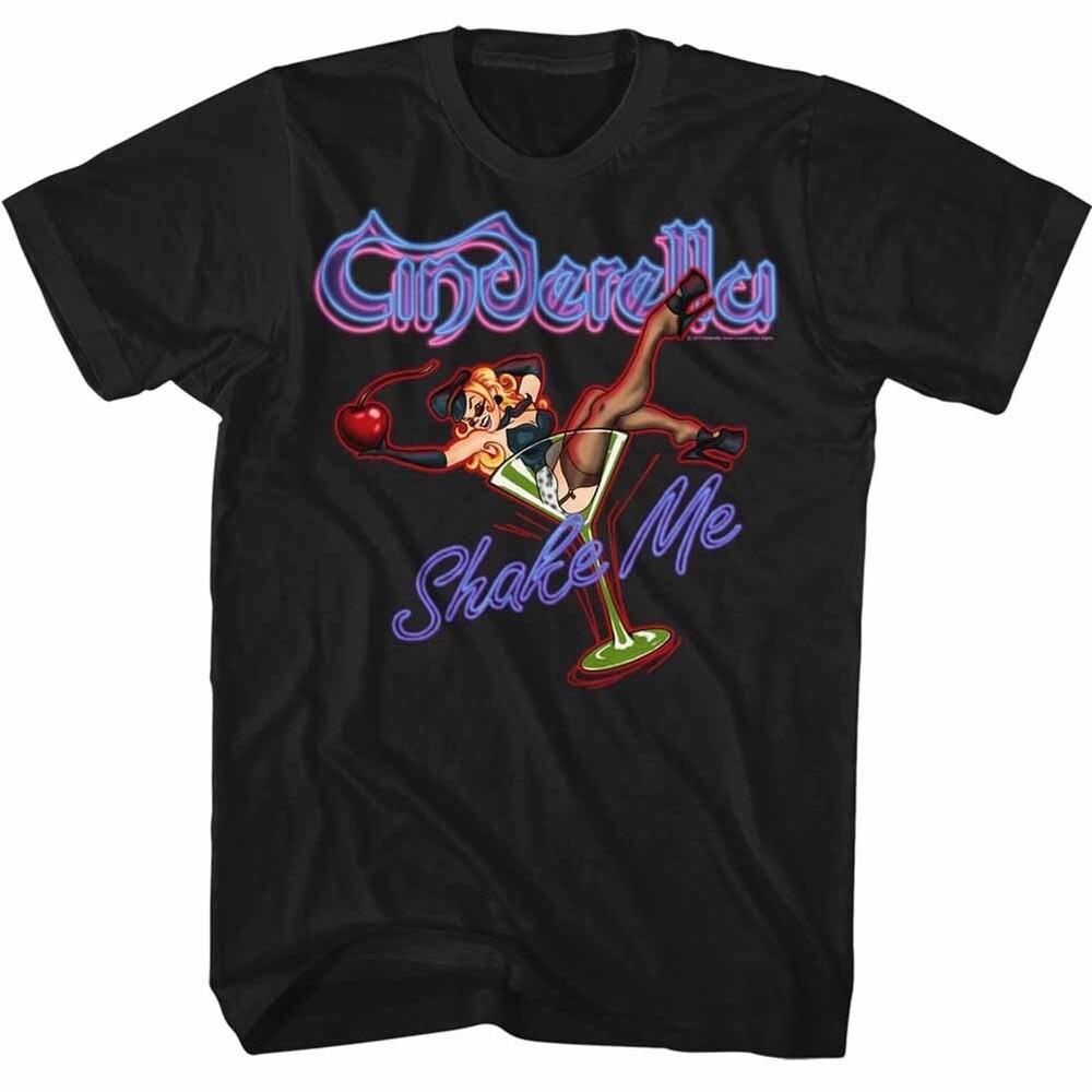 

CINDERELLA Band T-Shirt New SHAKE ME Metal Music Merch Black Cotton Unisex T-Shirt L
