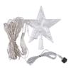 Pentagram Solar LED Waterfall String Lights for Outdoor Christmas Decoration