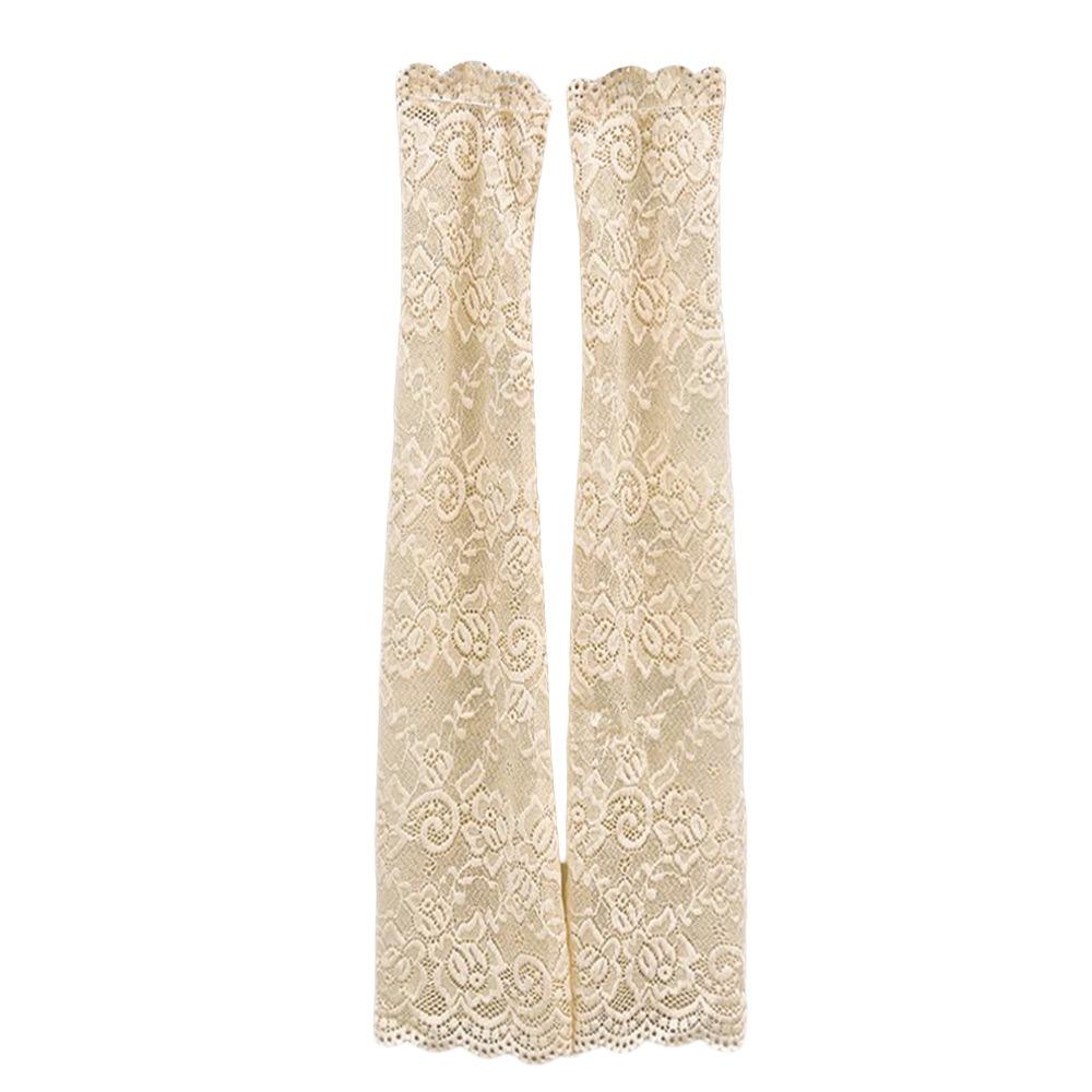 1Pair Lace Summer Arm Sleeves Anti-Sun Protection Arm Cover for Driving Running Basketball Football Golf