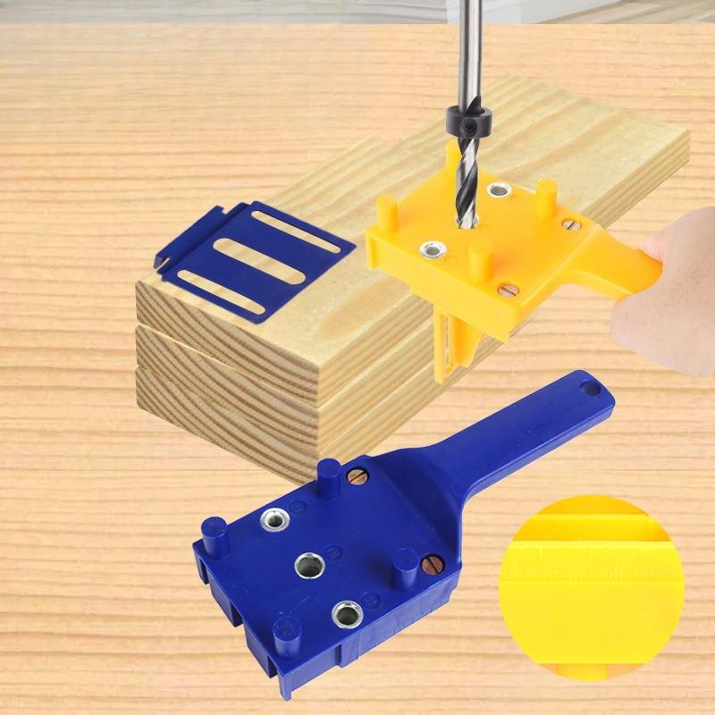 6/8/10mm Drill Bit Woodworking Dowel Jig Drilling Saw Guide Locator for Carpentry Straight Hole Clamp Wooden Board Locator Tool