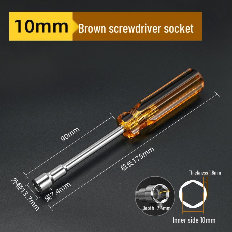 Hardened Hex Socket Screwdriver Wrench Set 4-14mm