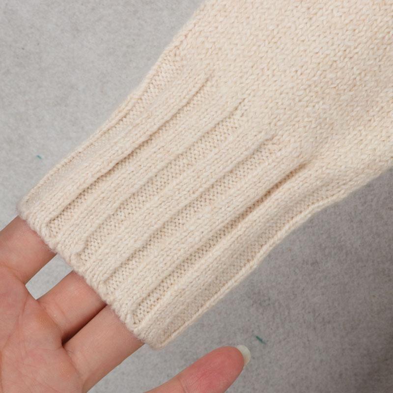 House Autumn and Winter New Arrival Export European and American Women's Clothing Mid Round Neck Long Sleeves Sweater Mid Length Long Length Knitwear