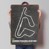 Nelson Piquet Poster Rennstrecken Metallschild Vintage Metallplatte Anpassbare F-Strecken Plaketten für Heimzimmerdekoration Wand