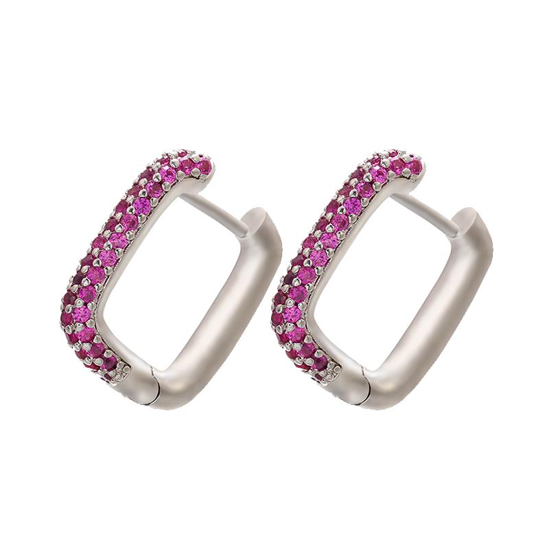 Hoop earrings gold color silver color small hoop earrings crystal women rainbow earrings Fashion jewelry wholesale VE144