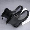 Mode Neuankömmling High-Top-Schuhe Klassisches Leder Mode Stiefeletten Outdoor Herren Mid-Calf Stiefel Rutschfest Herren Motorradstiefel Botas