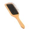 Pente Simples Feminino de Madeira com Agulha de Aço para Cabeleireiro, Cuidados com o Cabelo, Massagem para Couro Cabeludo Saudável