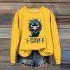Women's Fashion Casual Long Sleeve Loose  Printed Sweatshirt