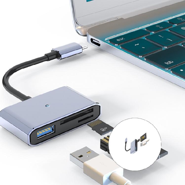USB C to TF Card Reader Converters Fast Data Transfer PVC Texture Card Adapters Suitable for Tablets Phones Computers