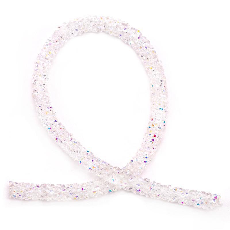 270cm Glitter Rhinestones Sequins Trimmings Soft Tube Cord Rope Strings DIY Garment Shoes Headwear Decoration Accessories