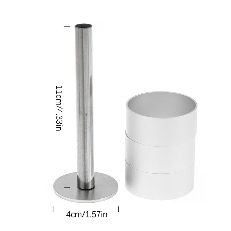 Ανοξείδωτο Πιεστήριο Pulburon Με Ωθητήρα Εργαλεία Διακόσμησης Τούρτας DIY Δαχτυλίδι Φόρμας Μους Τούρτας Δαχτυλίδια Μαγειρικής Εργαλεία Ψησίματος