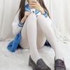 Japanese-Style Milky White Velvet Romper with Black Stockings: Women’s Warm Autumn/Winter or Thin Spring/Summer Wear