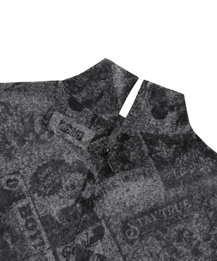 ULKIN [Disney] Mesh Long Sleeve Turtleneck_Black