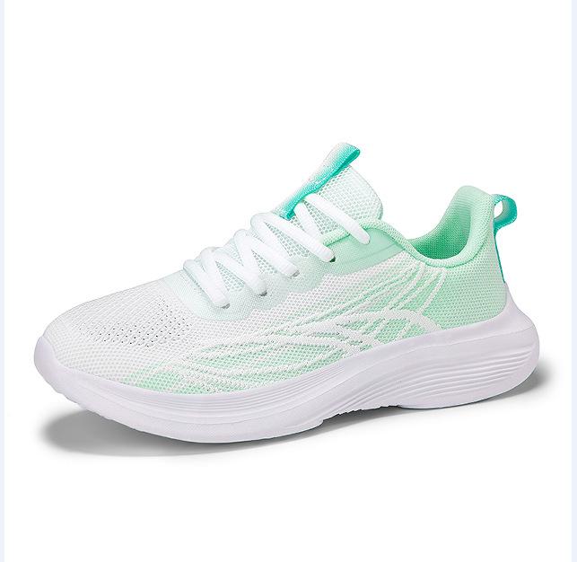 

Осень новые женские кроссовки из летящего трикотажа, кроссовки для бега, дышащая сетчатая поверхность, повседневная спортивная обувь, легкая обувь для ходьбы, модная обувь 42 зелёный