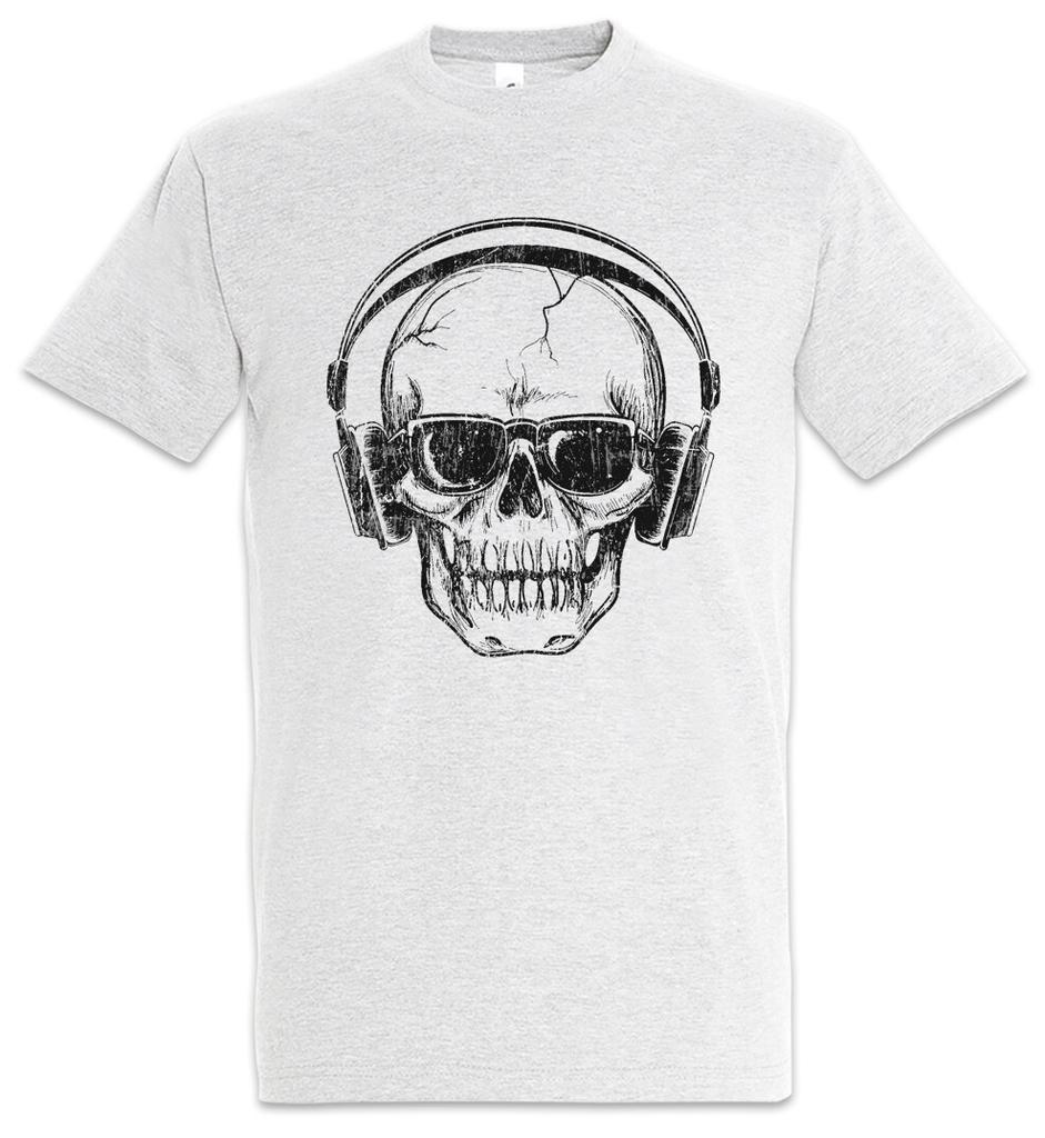 Headphones Sunglasses Skull T-Shirt Mens Womens Tees Top Music Teacher Metal Rock Singer DJ Drummer