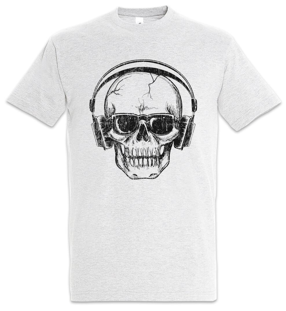 Headphones Sunglasses Skull T-Shirt Mens Womens Tees Top Music Teacher Metal Rock Singer DJ Drummer M