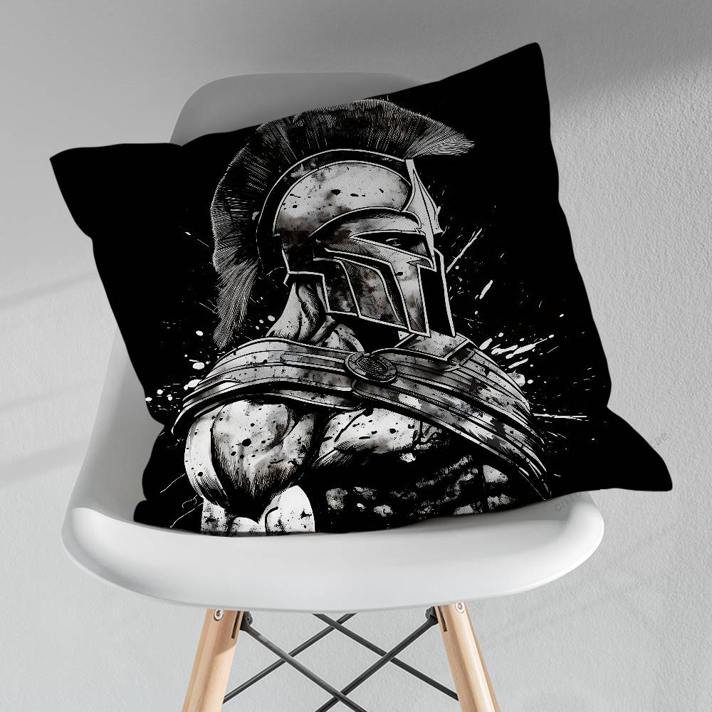 Cool Art Sparta Warrior Pillowcase for Sofa Room Office Decor Printing  Merchandise AllMatch Cushion Cover