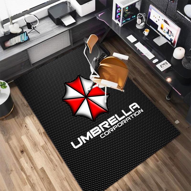 Sci-Fi game Resident Evil, Umbrella Corporation, soft carpet, home living room, office chair pad, door mat, door mat carpet U9