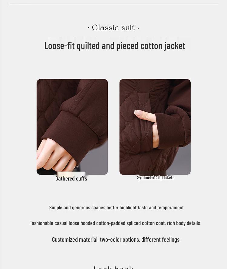 Women's Lightweight Quilted Cotton Jacket - 2024 Autumn/Winter Fashion for Middle-Aged & Elderly